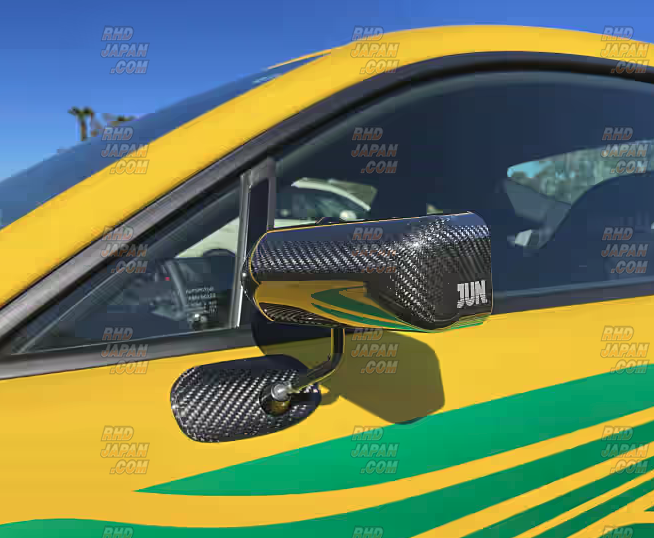 JUN Auto Side Aero Mirror Set Carbon Fiber Clear Gel Coat - BRZ